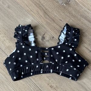 Five the label Black and White Polka Dot Ruffle YL